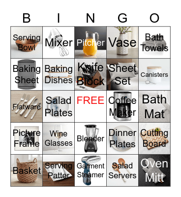 Samantha's Bridal Shower Bingo Card