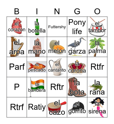 Loteria Mi Pueblito Bingo Card