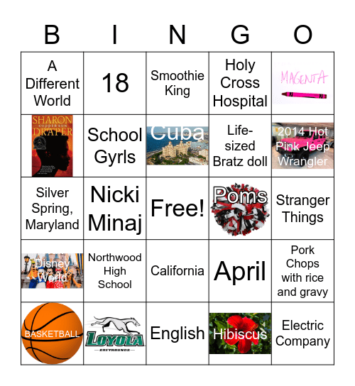 BIANCA Bingo Card