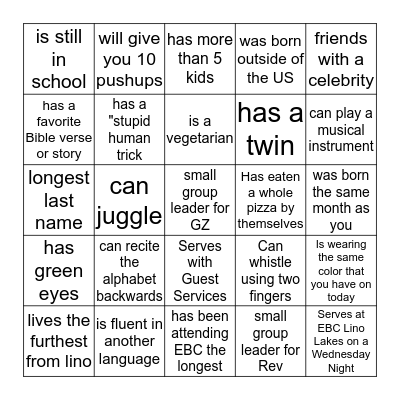 Bingo Card
