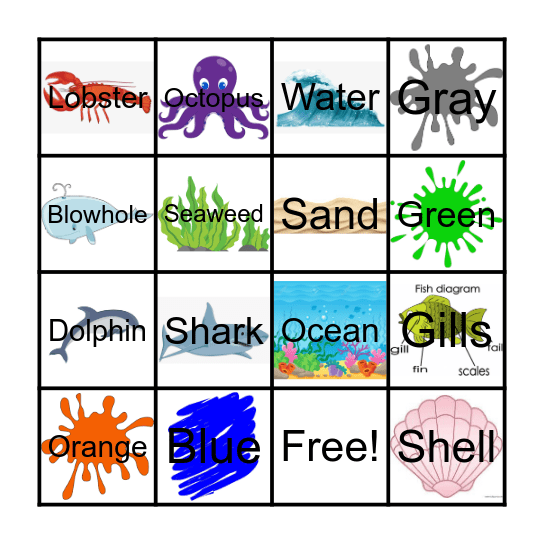 Ocean Bingo! Bingo Card