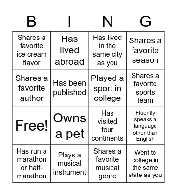 DOT Happy Hour Bingo! Find someone who... Bingo Card