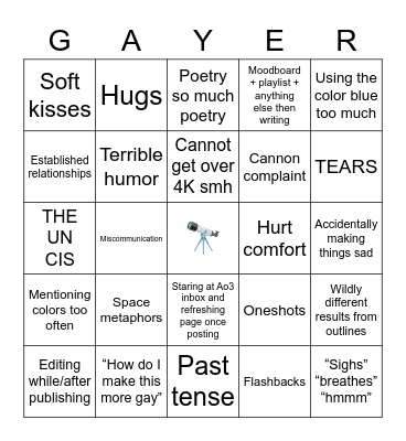 KAID BINGO Card