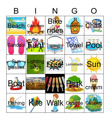 Summer Bingo Card