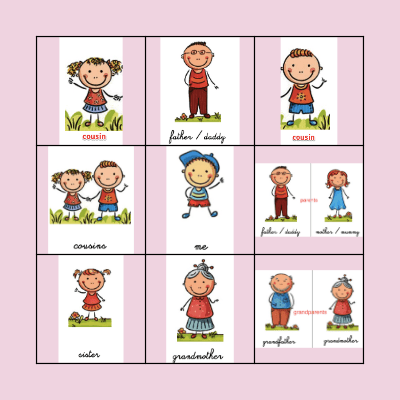 La famille Bingo Card