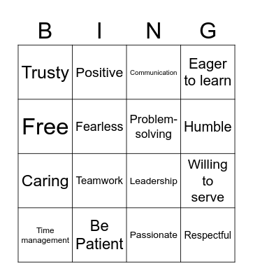 Bingo Card