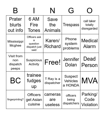 'SPATCH BINGO Card