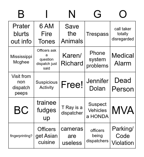 'SPATCH BINGO Card