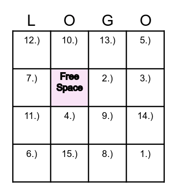 Logarithmic Bingo Card