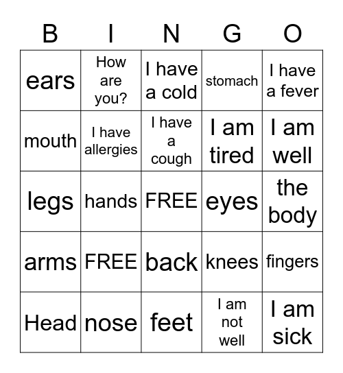 El doctor Bingo Card