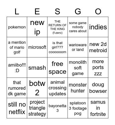 bingo Card