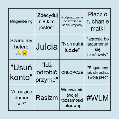 Pride Month Bingo Card