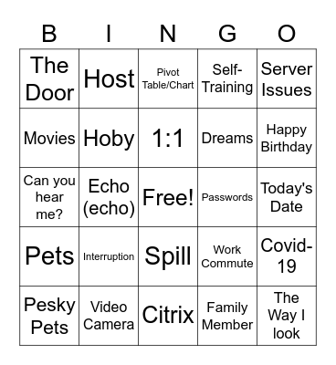 Have You....Quality Bingo Card
