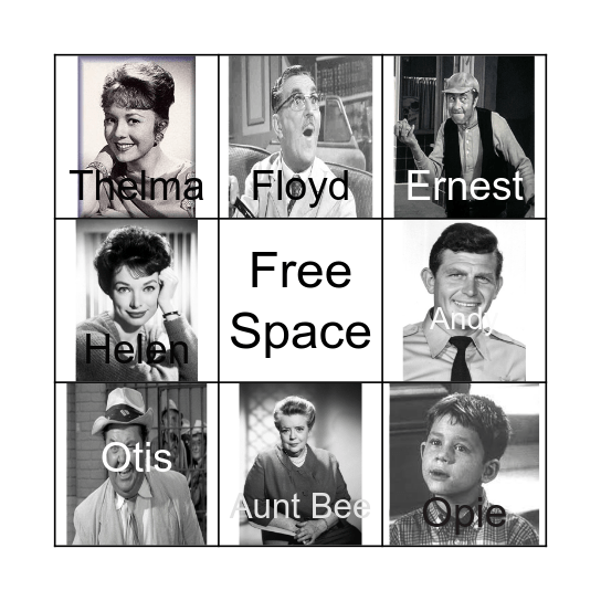 Mayberry Bingo Card