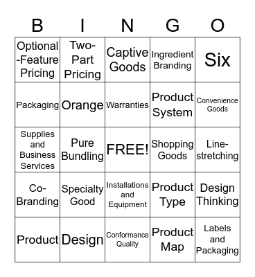 Chapter 12 Bingo Card