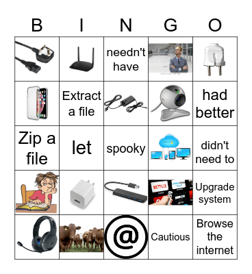 Technology Words Bingo Card