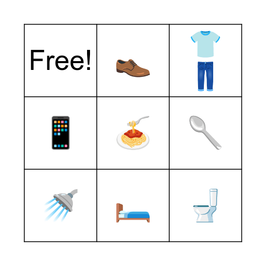 when we get back to the lake house Bingo Card