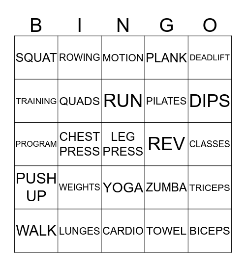 HEALTH MATES WORD BINGO Card