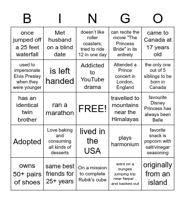 MO Watercooler Bingo Card