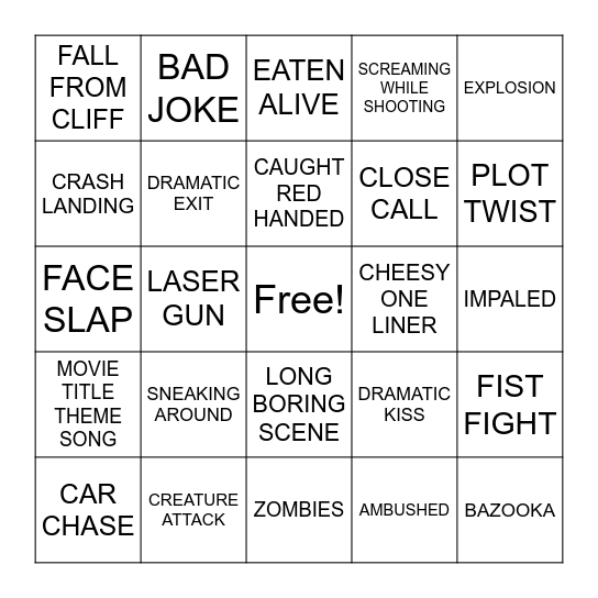 Virtual BingoFlix: Shark! (1969, TV-MA) Bingo Card