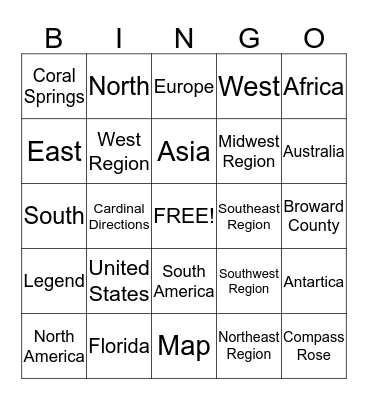 Map Review Bingo Card