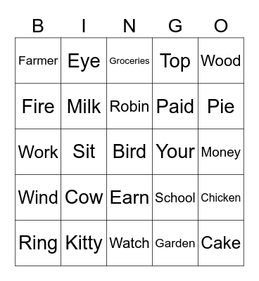 Henry Review Bingo Card