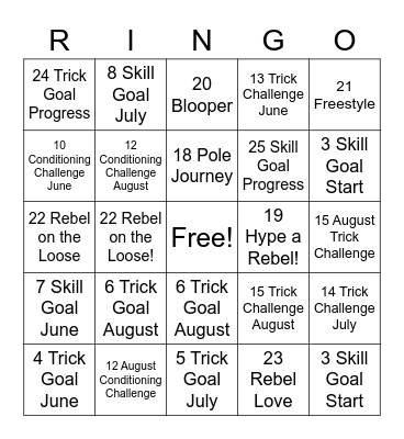 RINGO Bingo Card