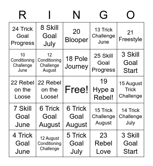 RINGO Bingo Card