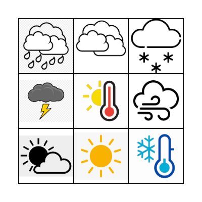 Weather Bingo Card