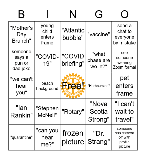 Harbourside Bingo Card