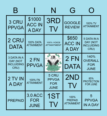 JUNE Bingo Card