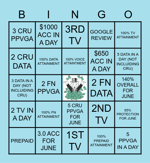 JUNE Bingo Card