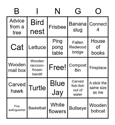 Camp Cambell Bingo Card