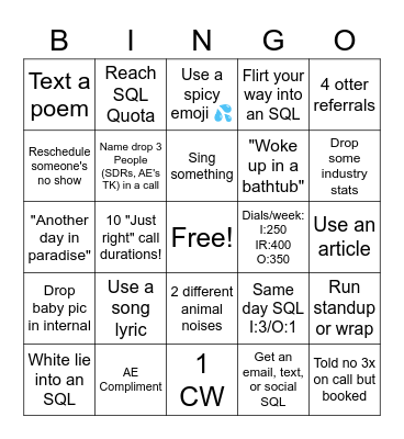 June Bingo Card