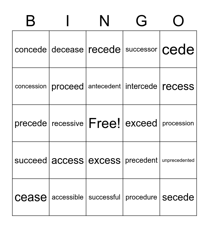 root-cede-cess-bingo-card