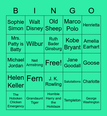 Ms. Micco's Class Last Day of School Bingo Card