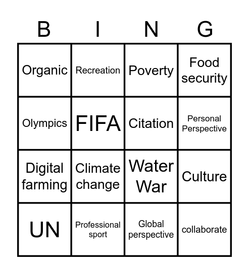 Bingo Card