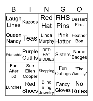 FUN, FRIENDS, FELLOWSHIP Bingo Card