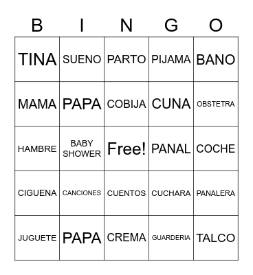 SOPHIE Bingo Card