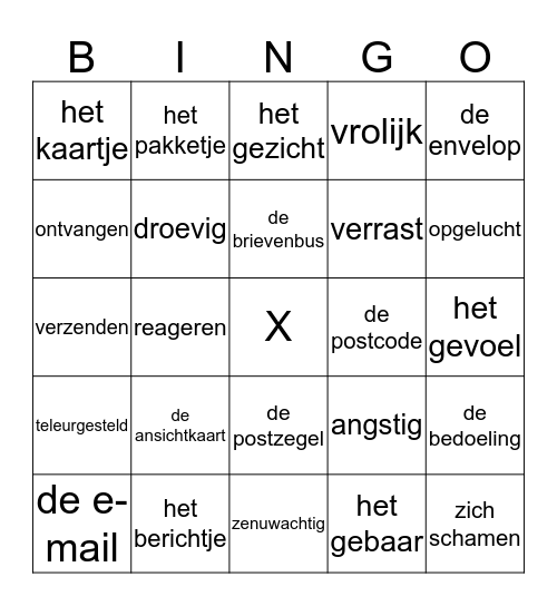 Thema 5 Contact Bingo Card