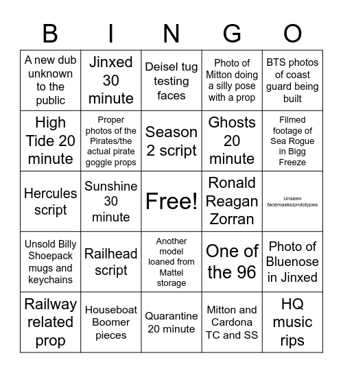 TUGS Trust bingo 2021 Bingo Card