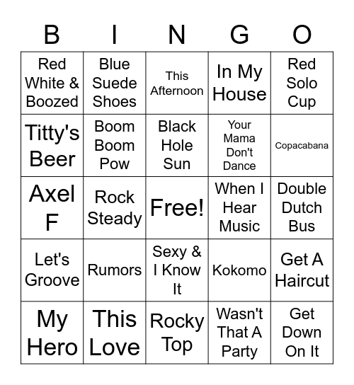 Misc. Cover All Bingo Card