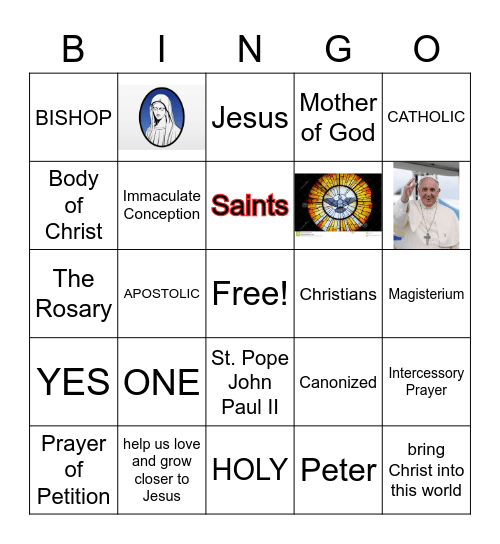 The Church Bingo Card