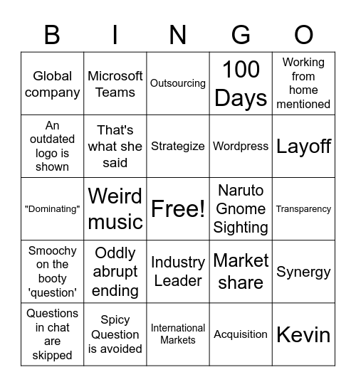 Flaming Hot Bingo Bango Bingo Card