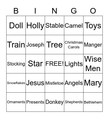 Christmas Bingo Card