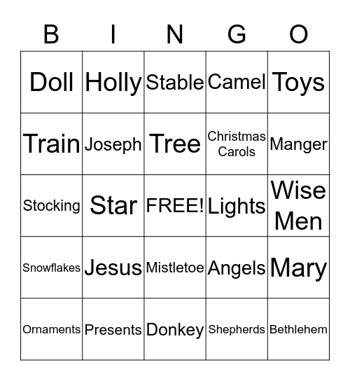 Christmas Bingo Card