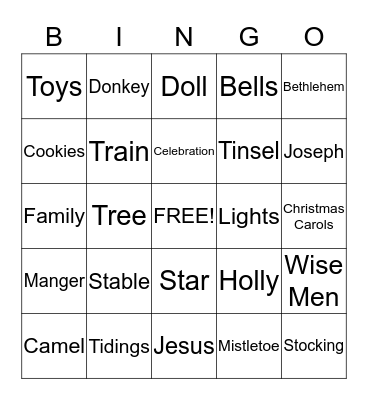 Christmas Bingo Card