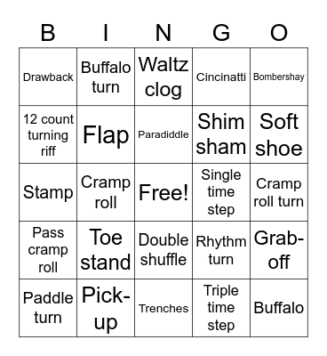 Tap Bingo Card