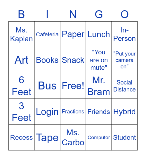CES Bingo Card