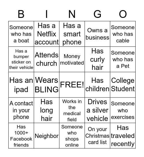 FHTM STP Bingo Card